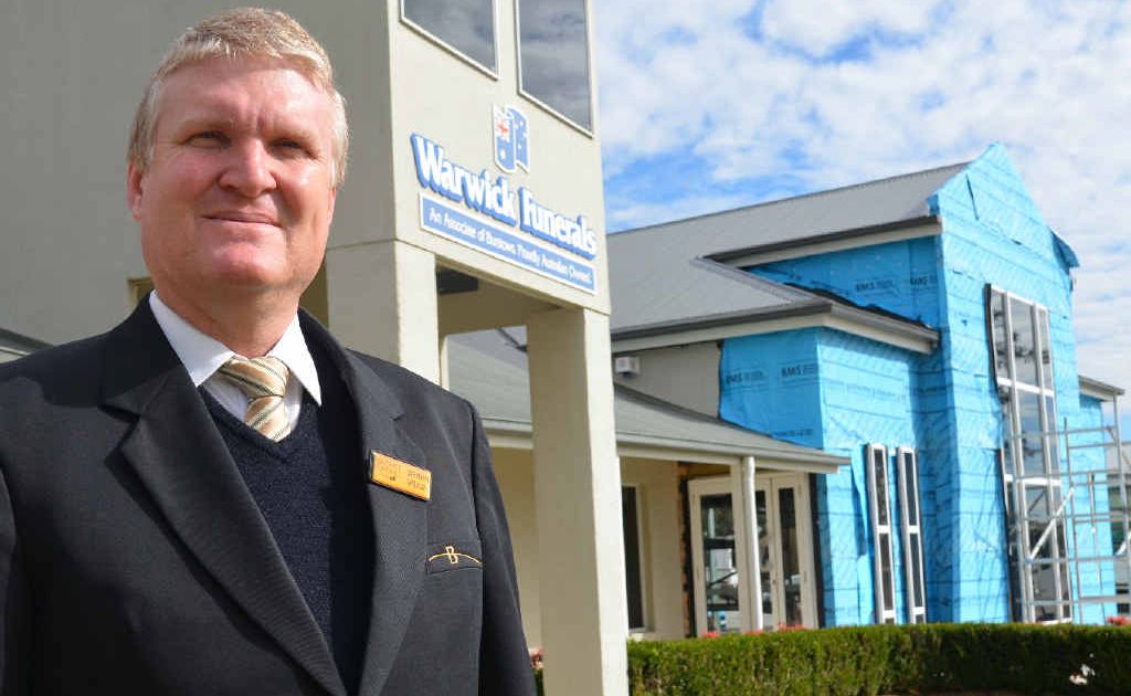 REVAMP: Warwick Funerals manager Stephen Wilson is excited about the expansion. REVAMP: Warwick Funerals manager Stephen Wilson is excited about the expansion.